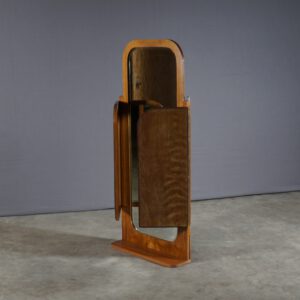 Oude houten kloosterspiegel 3-vlaks- Art Deco Jugenstil