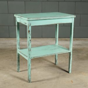 Wabi sabi bijzettafeltje/keukentafeltje - turqoise