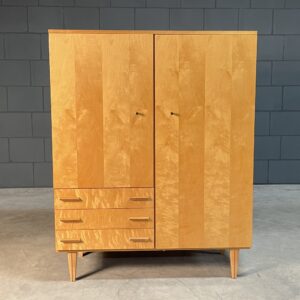 Vintage hoogglans highboard kast - notenhout - jaren 70