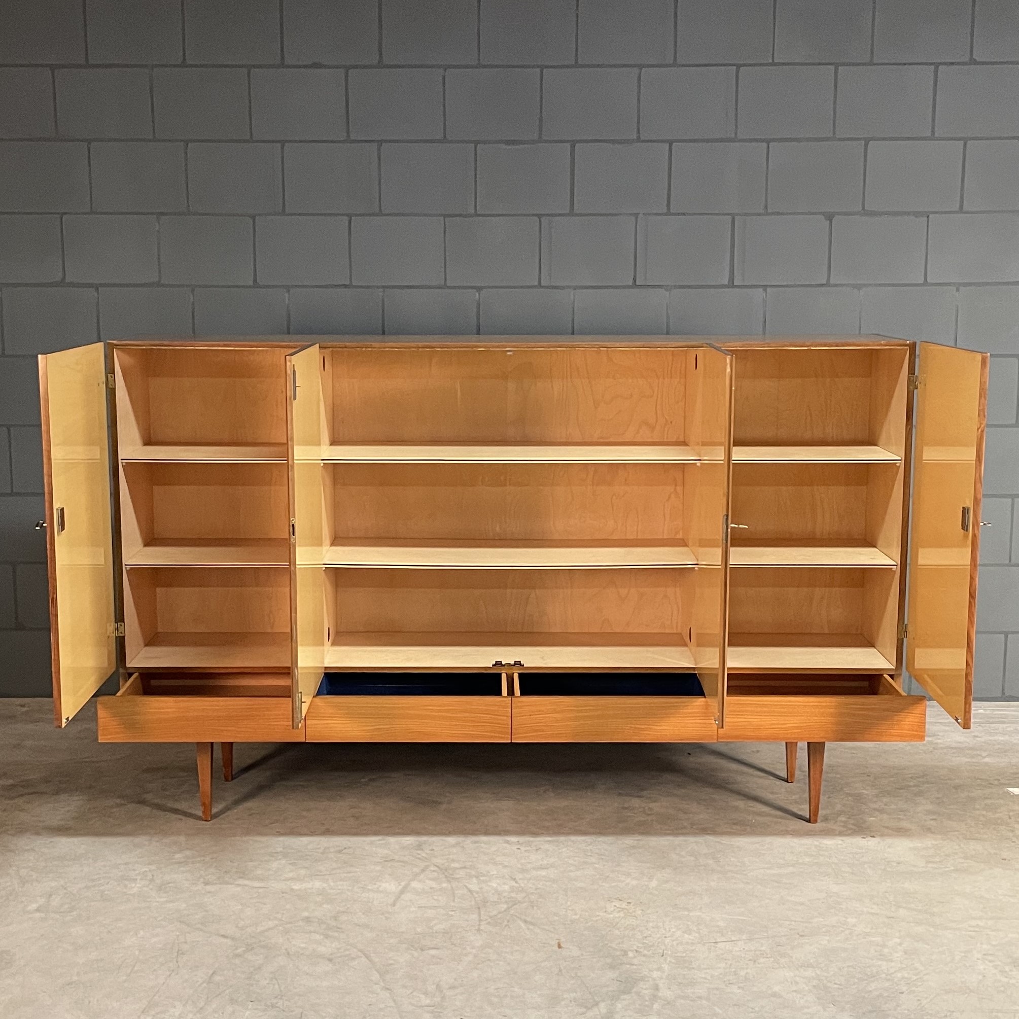 Vintage hoogglans highboard kast - jaren 70