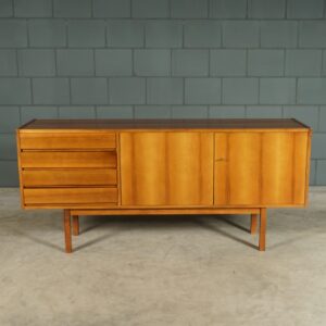 Vintage notenhouten sideboard - tv-meubel - jaren 60