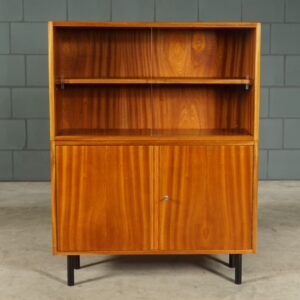 Vintage vitrine kast - notenhout - jaren 60