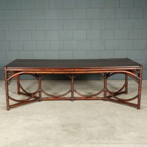 Vintage manou/bamboe eettafel XL